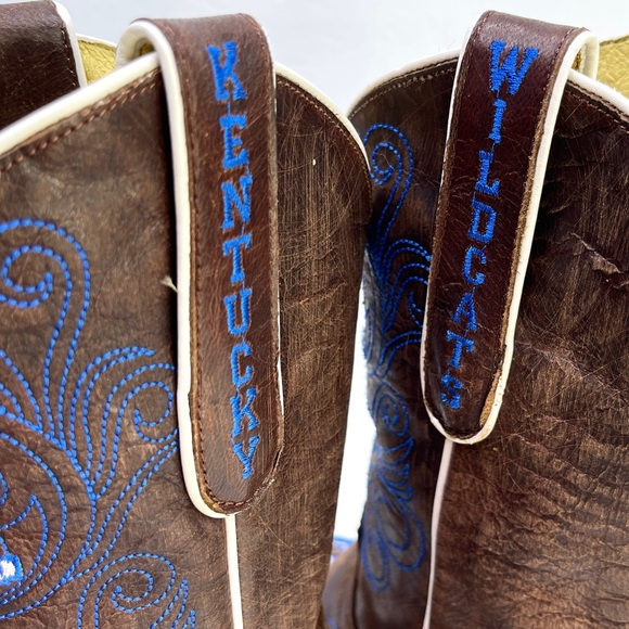 GAMEDAY BOOTS University Of Kentucky Wildcats NEW Embroidered Cowboy Boots - Picture 3 of 15